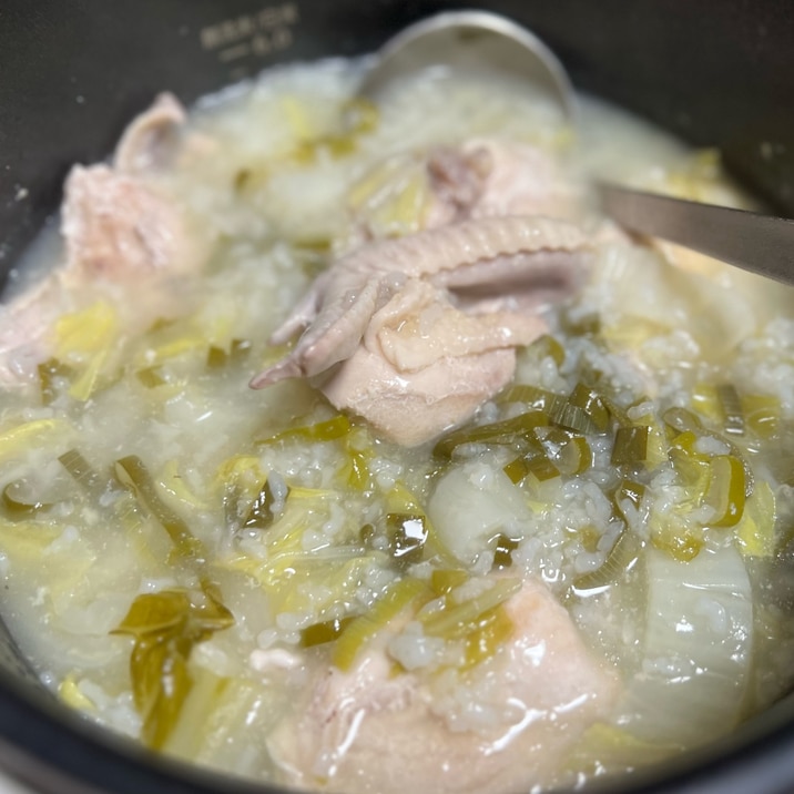【炊飯器or圧力鍋で簡単】白菜入り参鶏湯